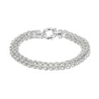 Sterling Silver Double S-link Bracelet, Women's, Size: 8, White