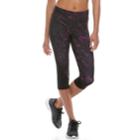 Petite Tek Gear&reg; Side Panel Capri Leggings, Women's, Size: M Petite, Brt Purple