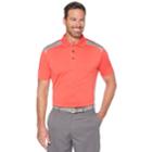 Men's Grand Slam On Course Colorblock Stretch Performance Golf Polo, Size: Large, Light Pink