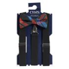 Boys 4-20 Chaps Plaid Bow-tie & Suspenders Set, Brt Blue