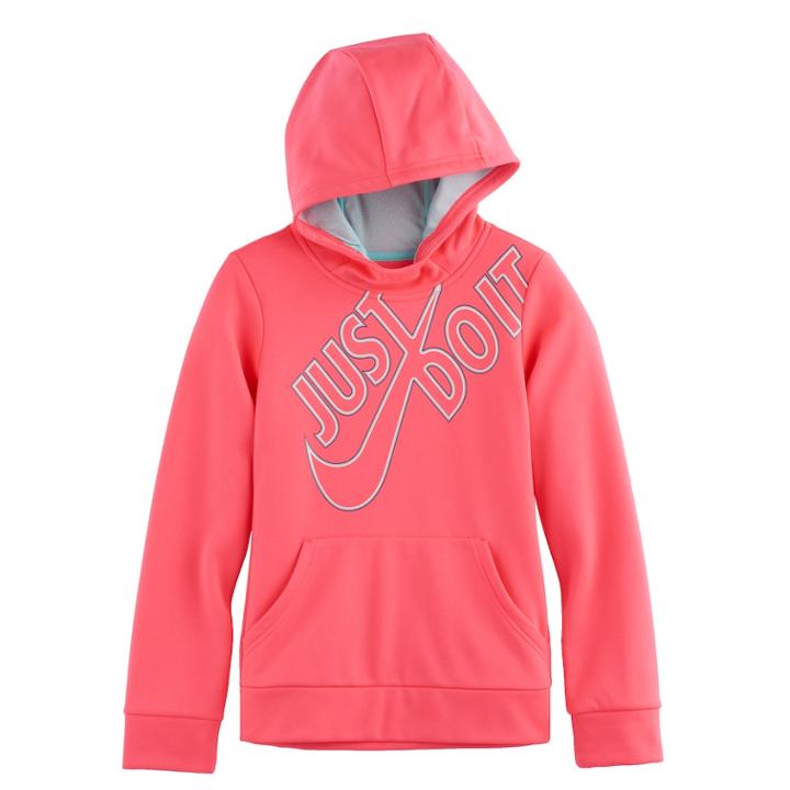 Girls 7-16 Nike Therma Hoodie, Size: Medium, Med Red