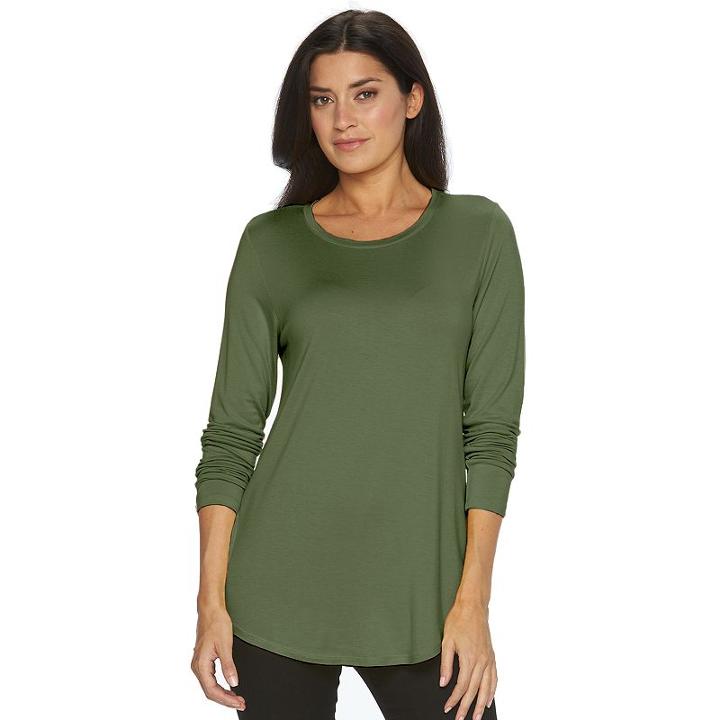 Women's Apt. 9&reg; Essential Crewneck Tee, Size: Large, Green