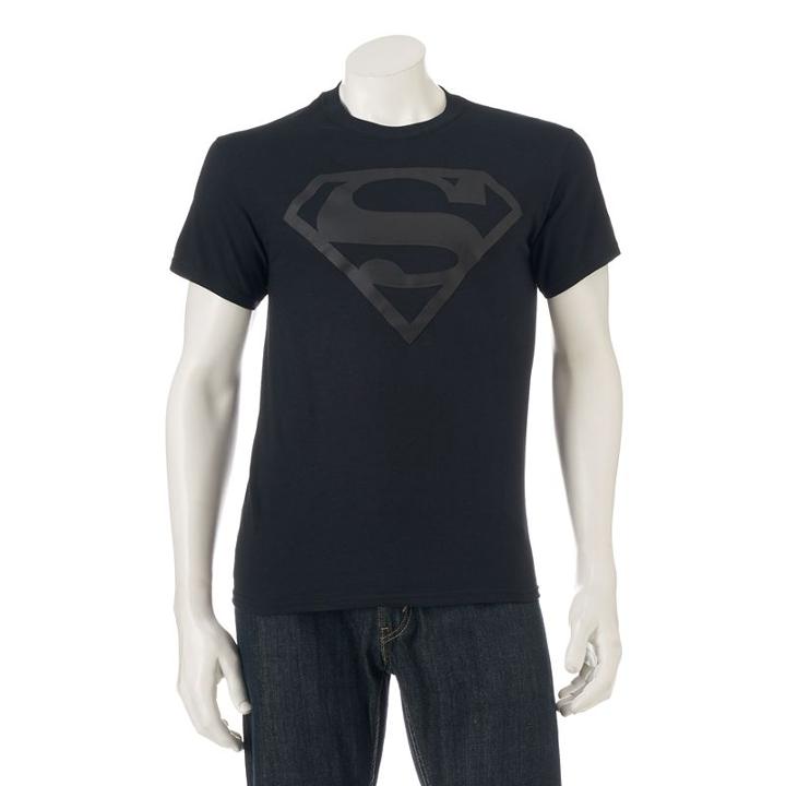 Men's Dc Comics Superman High-density Graphic Tee, Size: Large, Black