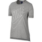 Women's Nike Sportswear Swoosh Graphic Tee, Size: Medium, Grey