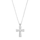Brilliance Cross Pendant Necklace With Swarovski Zirconia, Women's, White