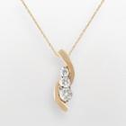14k Gold 1/2 Carat T.w. Certified Diamond Swirl Pendant, White