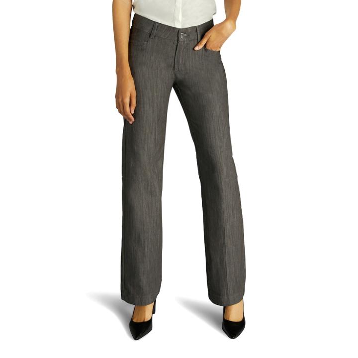 Women's Lee Maddie Freedom Trouser Pants, Size: 8 - Regular, Grey (charcoal)