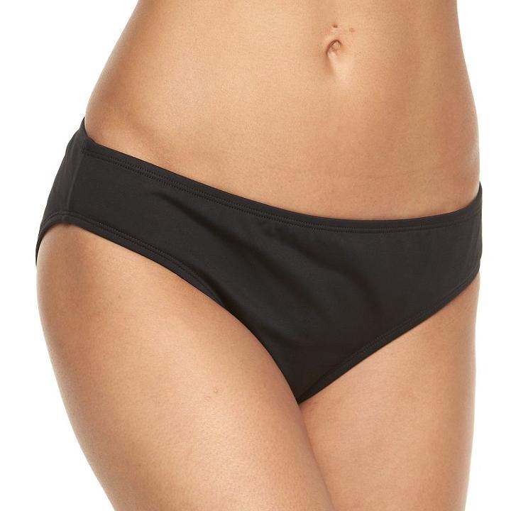 Women's Apt. 9&reg; Solid Hipster Bikini Bottoms, Size: Xl, Black