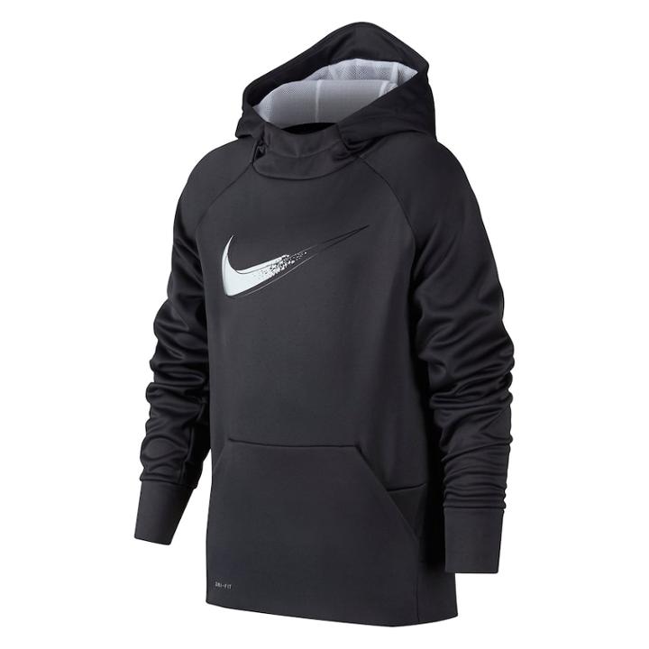 Boys 8-20 Nike Fading Swoosh Therma Hoodie, Size: Xl, Grey