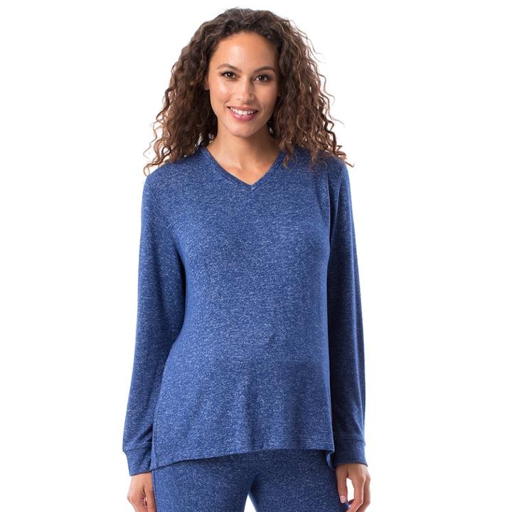 Maternity Pip & Vine By Rosie Pope Split Back Tee, Women's, Size: L-mat, Blue Other