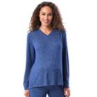 Maternity Pip & Vine By Rosie Pope Split Back Tee, Women's, Size: L-mat, Blue Other