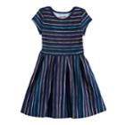 Girls 4-10 Jumping Beans&reg; Pleated Skater Dress, Size: 8, Blue (navy)