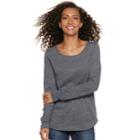 Women's Sonoma Goods For Life&trade; Essential Crewneck Tee, Size: Xl, Dark Grey