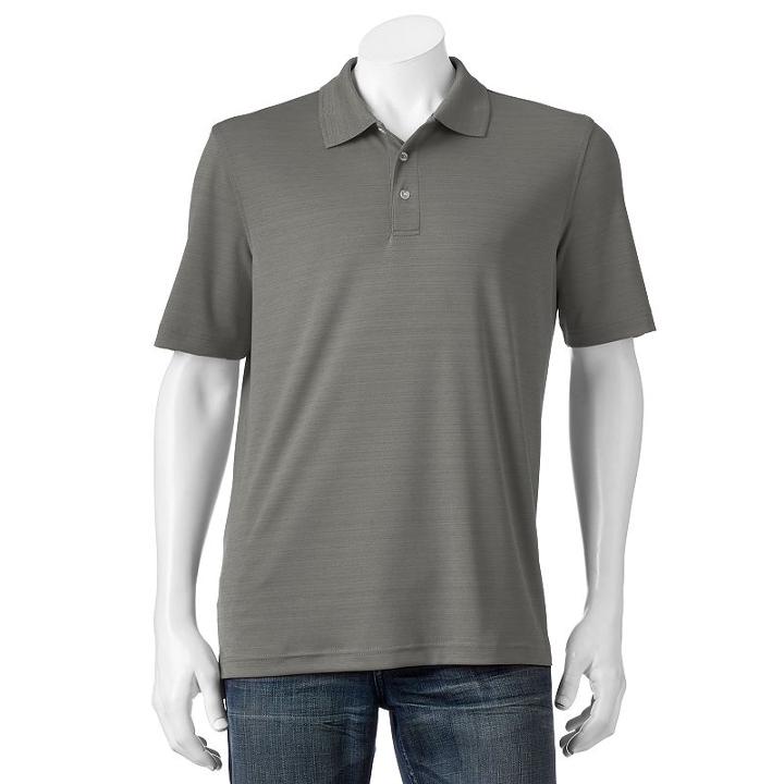 Men's Croft & Barrow&reg; Classic-fit Space-dyed Performance Polo, Size: Large, Dark Grey