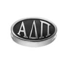 Logoart Alpha Delta Pi Sterling Silver Oval Bead, Women's, Grey