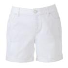 Women's Jennifer Lopez Cuffed Jean Shorts, Size: 10, White