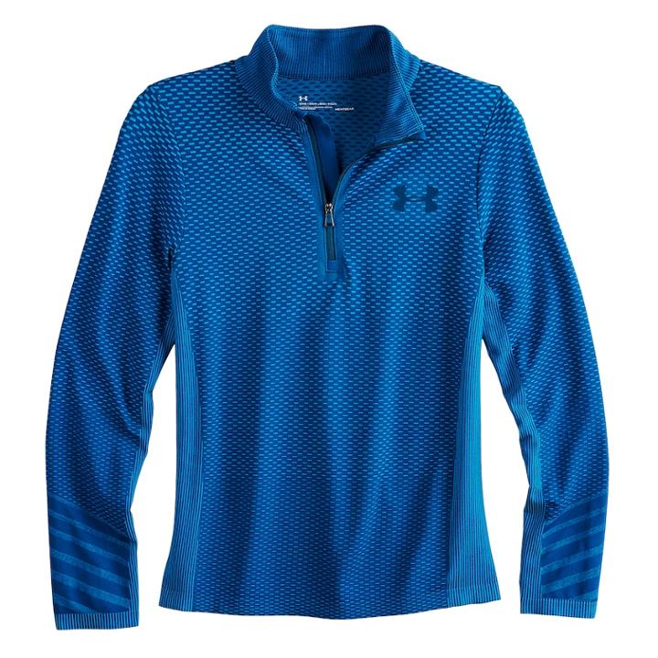 Boys 8-20 Under Armour Seamless Quarter-zip Tee, Size: Xl, Blue