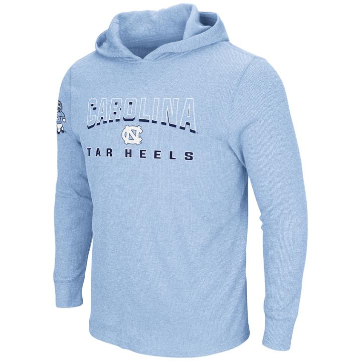 Men's North Carolina Tar Heels Thermal Hooded Tee, Size: Xl, Blue (navy)