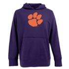 Men's Clemson Tigers Signature Pullover Fleece Hoodie, Size: Xl, Purple