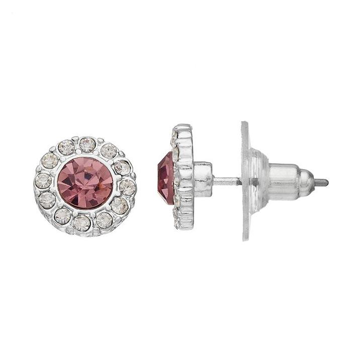 Jennifer Lopez Halo Nickel Free Round Stud Earrings, Women's, Lt Purple