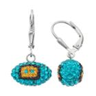 Jacksonville Jaguars Crystal Sterling Silver Football Drop Earrings, Women's, Multicolor