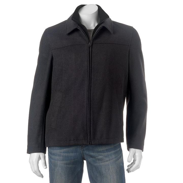 Big & Tall Dockers Wool-blend Open-bottom Jacket, Men's, Size: Xl Tall, Dark Grey