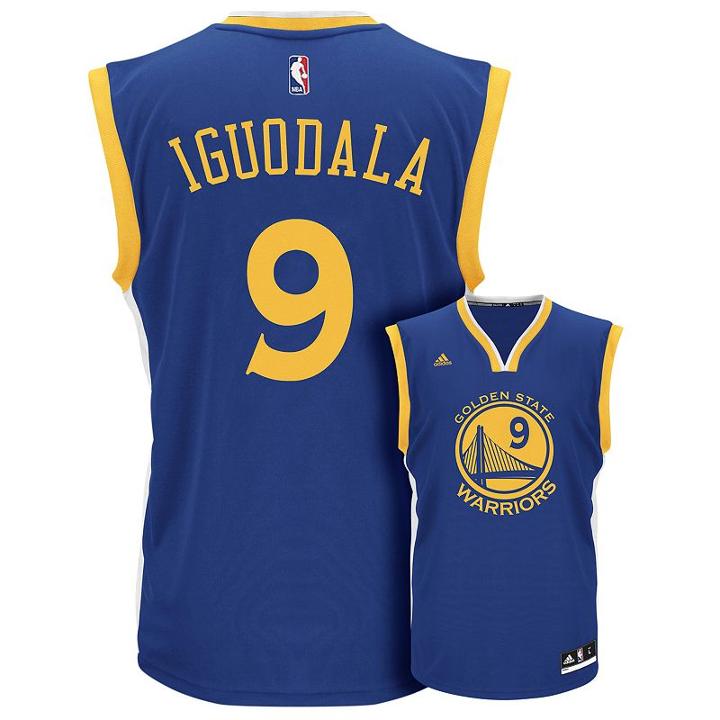 Adidas Men's Golden State Warriors Andre Iguodala Replica Jersey, Size: Small, Blue