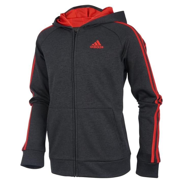 Boys 8-20 Adidas Impact Indicator Full-zip Hoodie, Size: Medium, Oxford