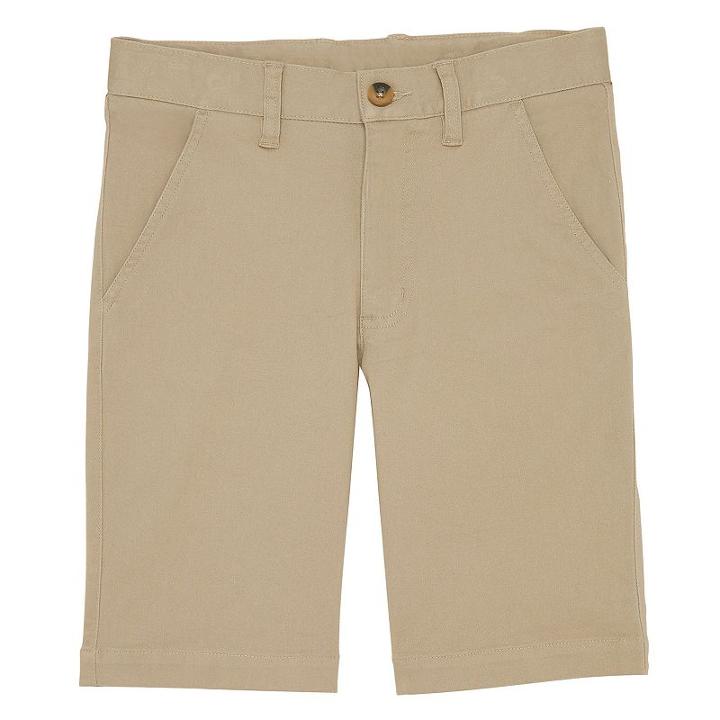 Boys 4-20 French Toast Flat-front Shorts, Size: 18, Beig/green (beig/khaki)