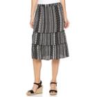 Women's Studio 253 Tiered Midi Skirt, Size: Small, Oxford