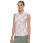 Women's Grand Slam Golf Tropical Print Tank, Size: Large, White