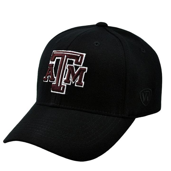 Adult Top Of The World Texas A & M Aggies One-fit Cap, Men's, Black