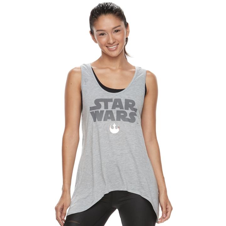 Juniors' Her Universe Star Wars Twist Back Tank & Bralette Set, Teens, Size: Small, Light Grey