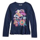 Girls 7-16 & Plus Size Mudd&reg; Long Sleeve Graphic Tee, Size: 20 1/2, Med Blue