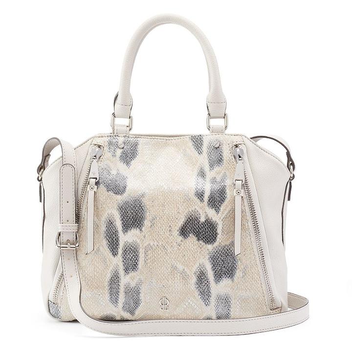 Jennifer Lopez Eva Metallic Snakeskin Shopper, Women's, Grey
