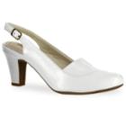 Easy Street Tribella Women's Slingback Pumps, Size: 7 Wide, White
