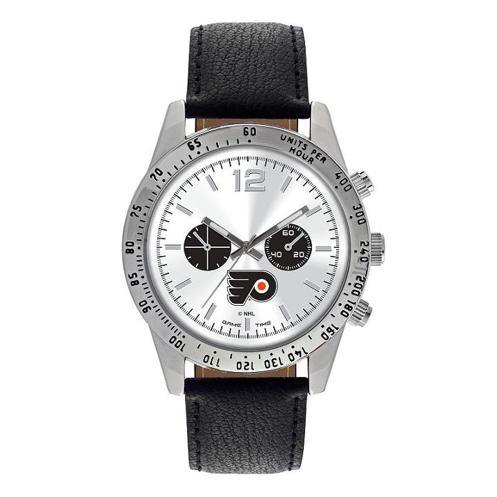 Men's Game Time Philadelphia Flyers Letterman Watch, Black