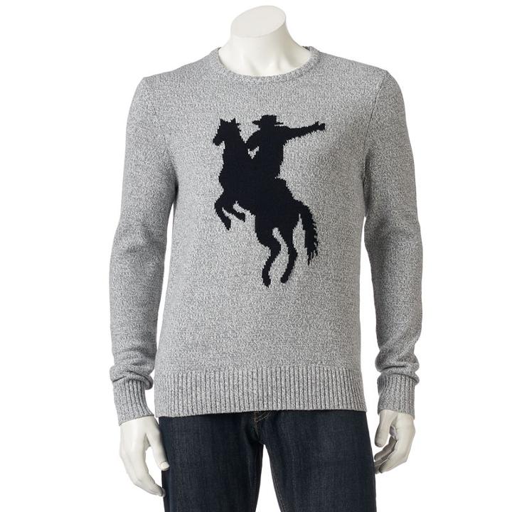 Men's Urban Pipeline&reg; Horse Crew Sweater, Size: Xl, Med Grey
