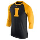 Men's Nike Iowa Hawkeyes Tri-blend Raglan Tee, Size: Medium, Black