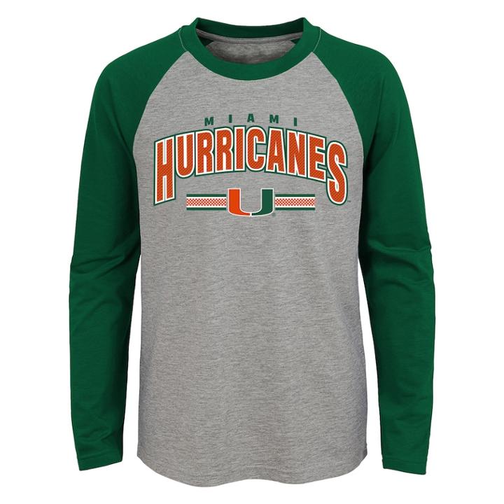 Boys 4-18 Miami Hurricanes Audible Tee, Size: 8-10, Grey