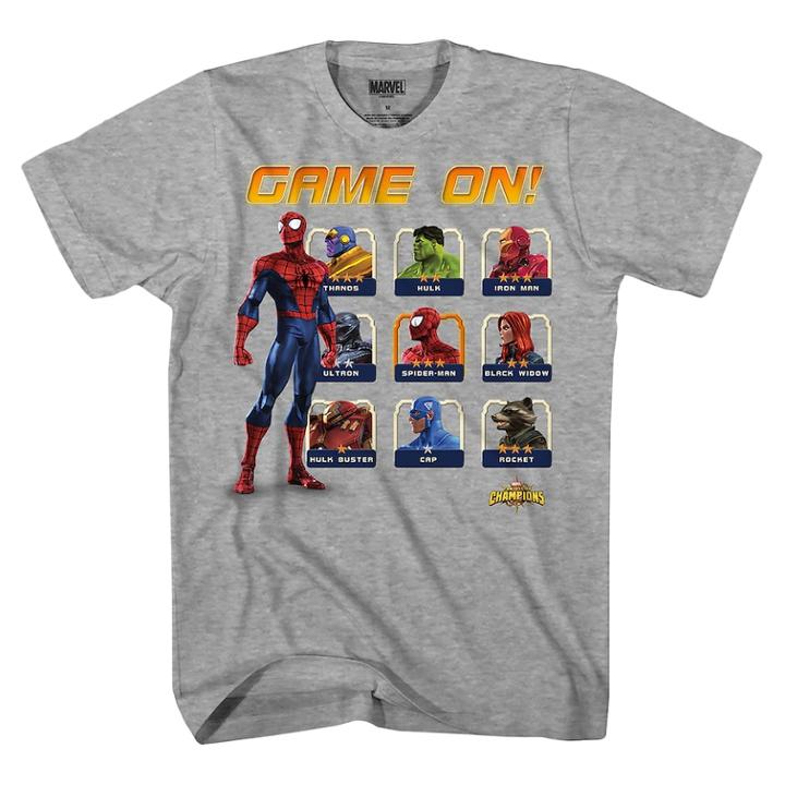 Boys 8-20 Marvel Comics Heroes Tee, Size: Small, Light Grey