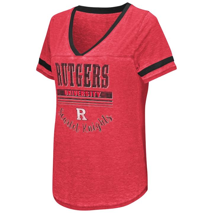 Women's Campus Heritage Rutgers Scarlet Knights Gunther Jersey Tee, Size: Xl, Dark Red