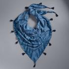 Simply Vera Vera Wang Tie-dyed Tassel Triangle Scarf, Women's, Blue Other