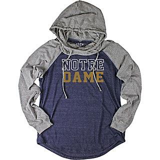 Women's Notre Dame Fighting Irish School Pride Hooded Tee, Size: Large, Blue (navy)
