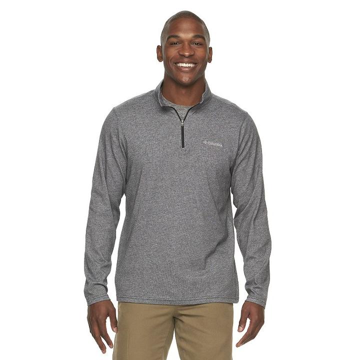 Men's Columbia Echo Summit Quarter-zip Pullover, Size: Xl, Grey (charcoal)