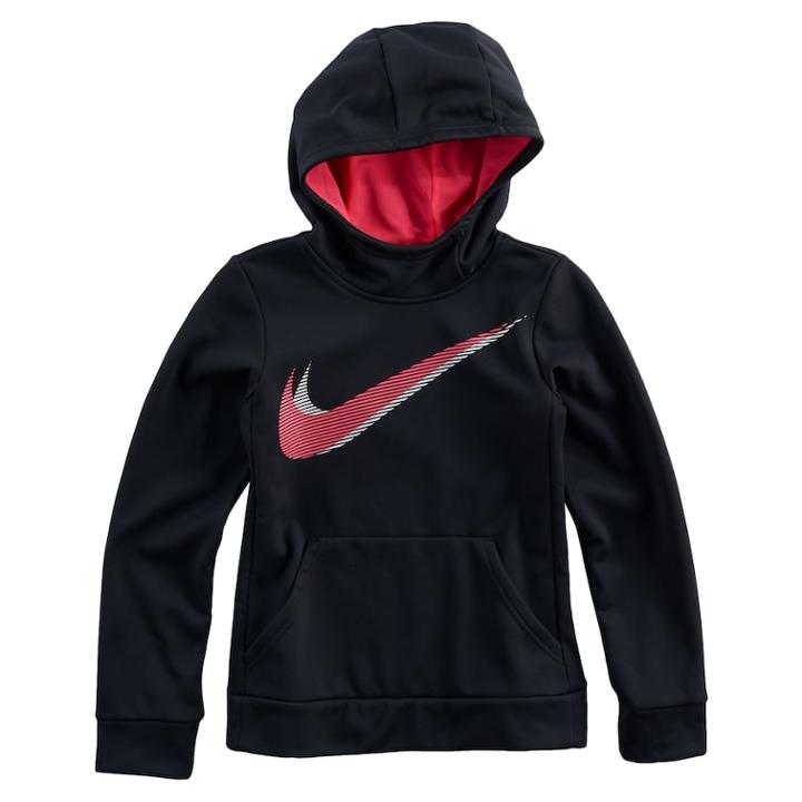Girls 7-16 Nike Swoosh Therma Fleece Hoodie, Size: Xl, Grey (charcoal)