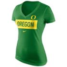Women's Nike Oregon Ducks Tailgate Dri-fit Tee, Size: Xl, Lt Green