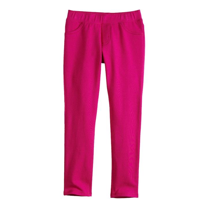 Girls 4-12 Jumping Beans&reg; Solid Jeggings, Size: 6, Med Pink