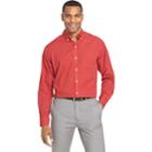Men's Van Heusen Wrinkle-free Classic-fit Button-down Shirt, Size: Large, Dark Red