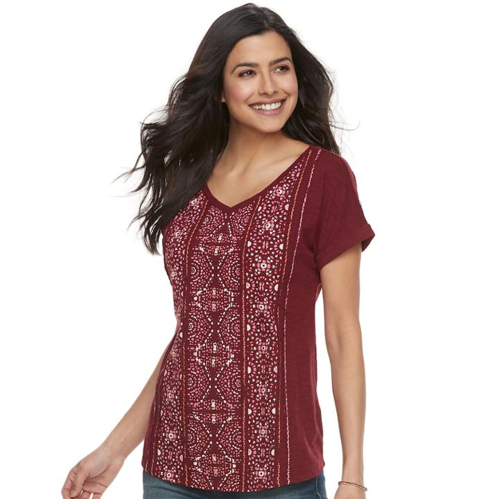 Women's Sonoma Goods For Life&trade; Dolman Tee, Size: Large, Red